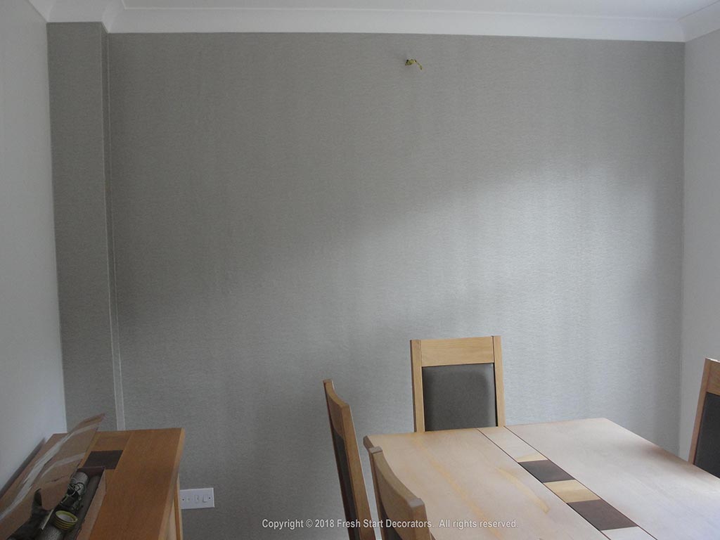 dining room wallpaper by solihull decorators