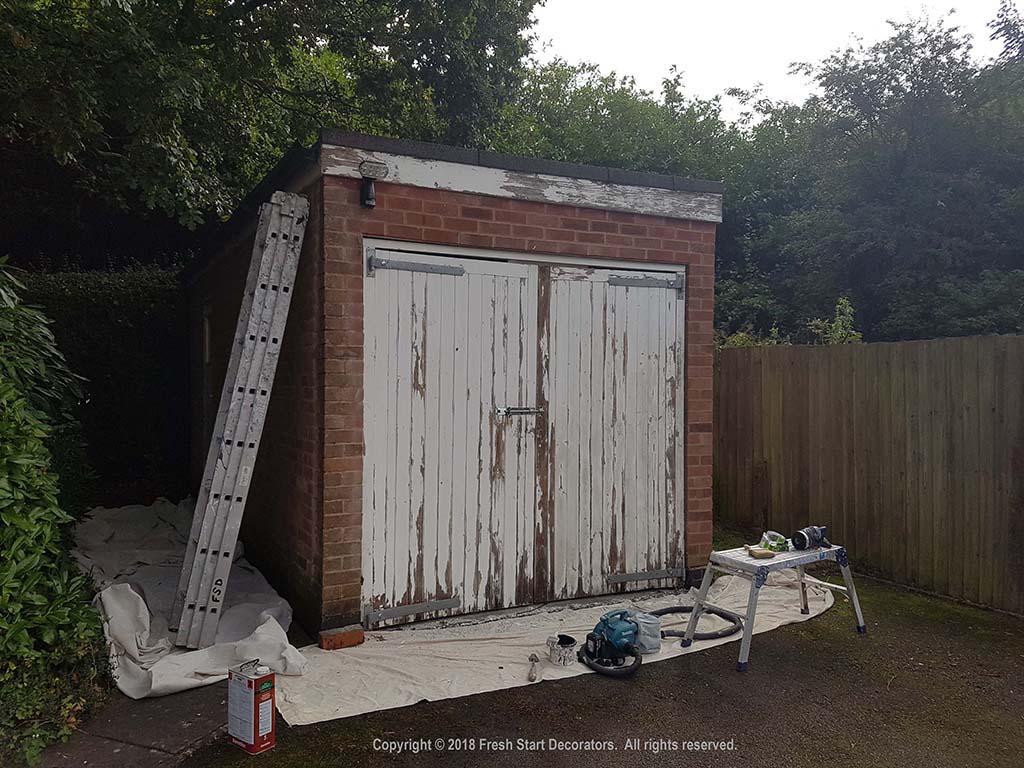 exterior garage doors need renovation