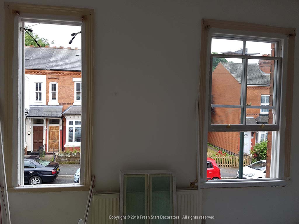 ventrolla windows being painted in birmingham