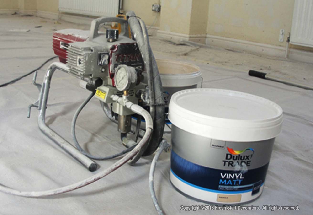 Airless paint spraying and epoxy paints