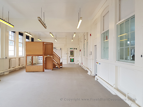 Interior school being painted by birmingham painters