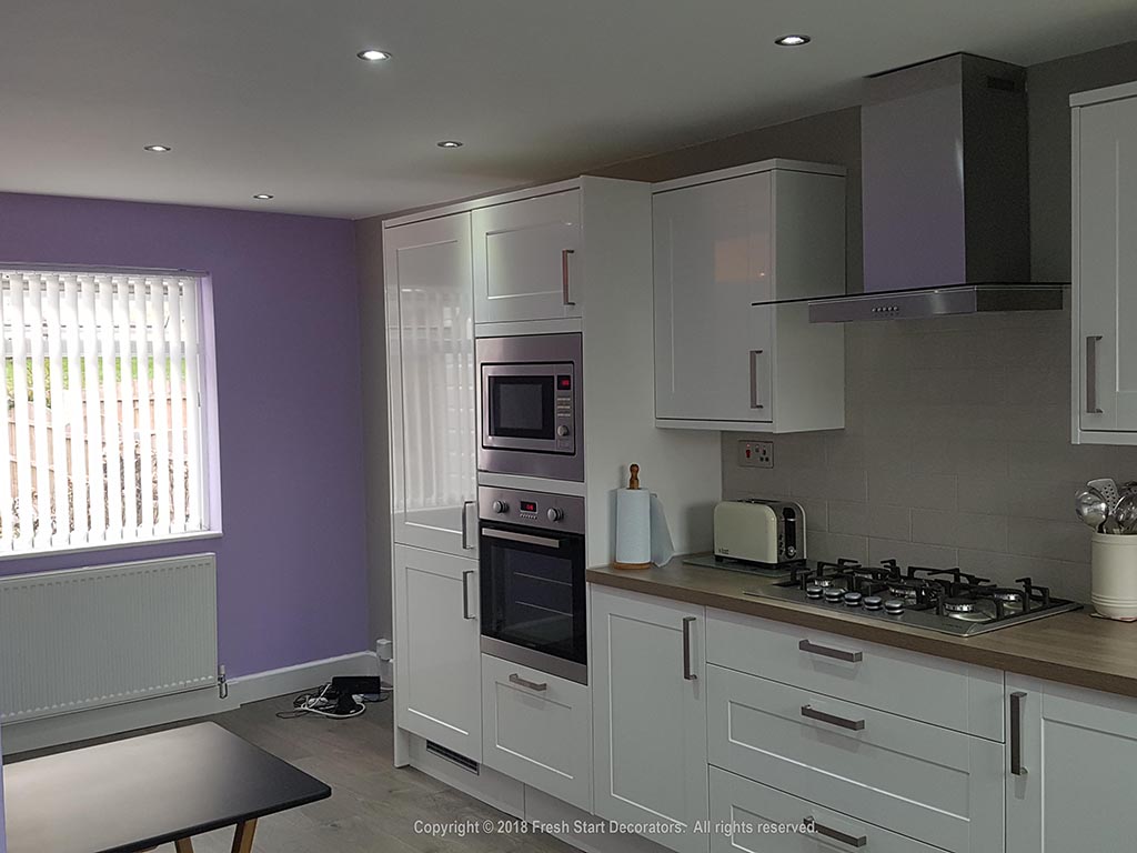 interior decorators paint kitchen in birmingham