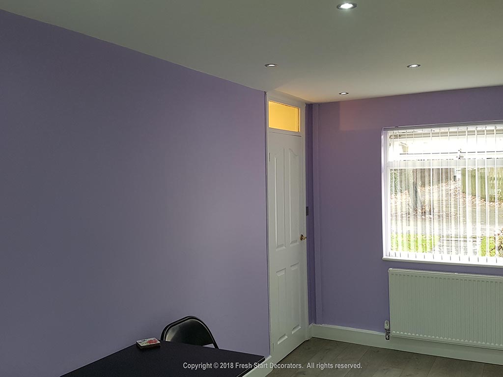 kitchen being painted by decorators