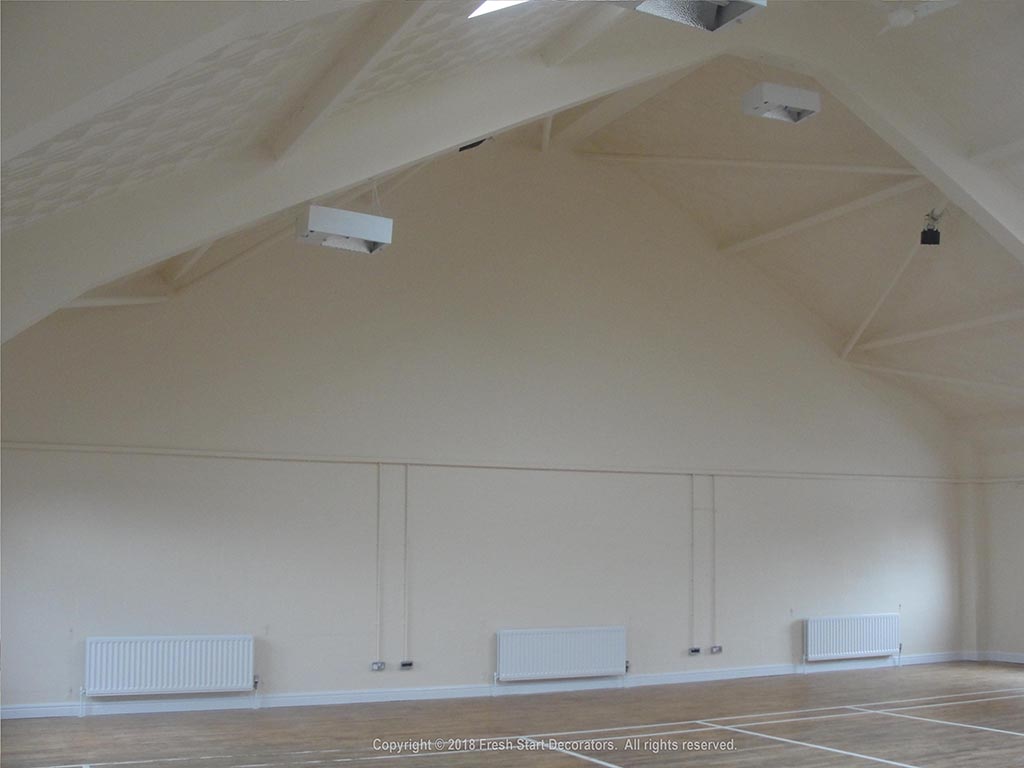 church hall painted by fresh start decorators