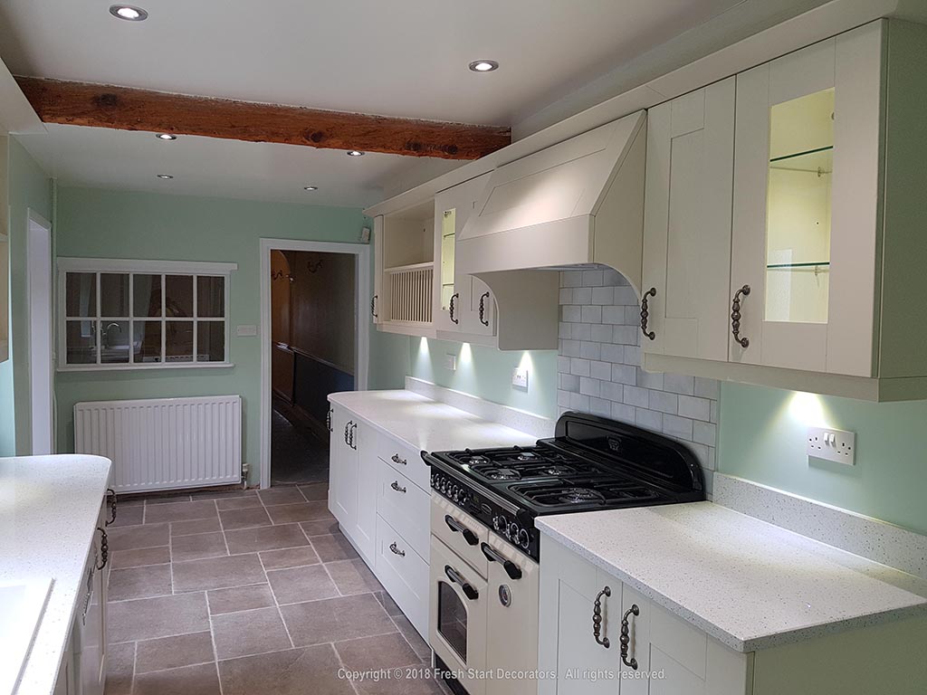 kitchen revamped by decorators in birmingham