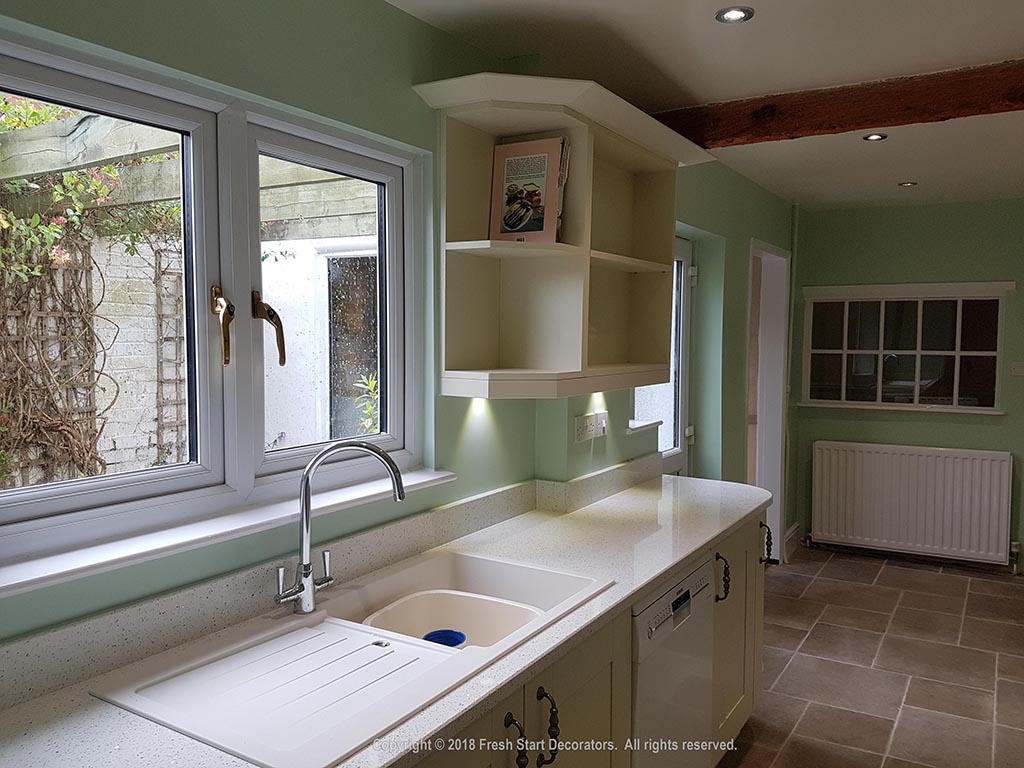 newly painted and decorated kitchen in birmingham