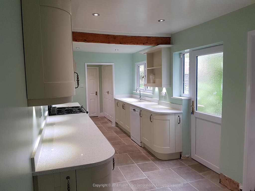 kitchen in west midlands painted