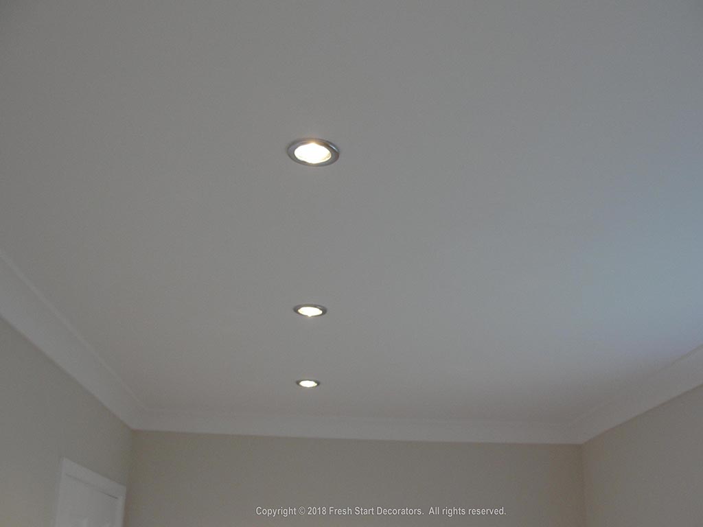 ceiling repaired and painted