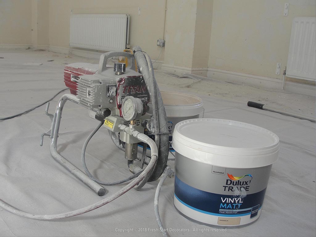 Interior paint spraying in birmingham by painters